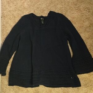Style & Co. Navy V-Neck Sweater